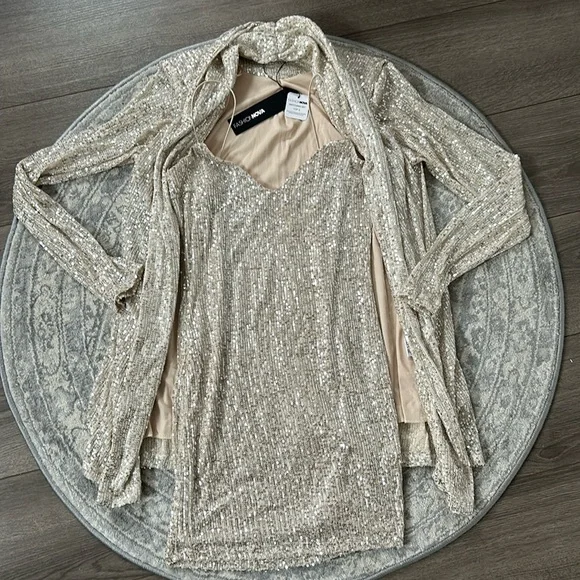 sequin blazer dress fashion nova Keep Shining Sequin Mini Dress - Silver